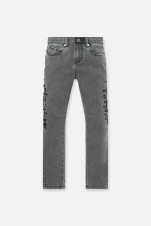 KIDS BENSON SKINNY JEAN | CLOUDED MIST CROSS PATCH