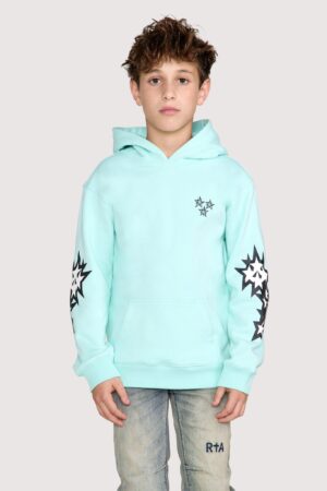 KIDS EDEN PULLOVER HOODIE | TURQUOISE SPIKE RTA