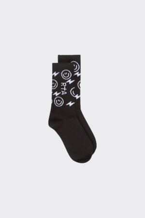 SOCKS | BLACK SMILEY FACE
